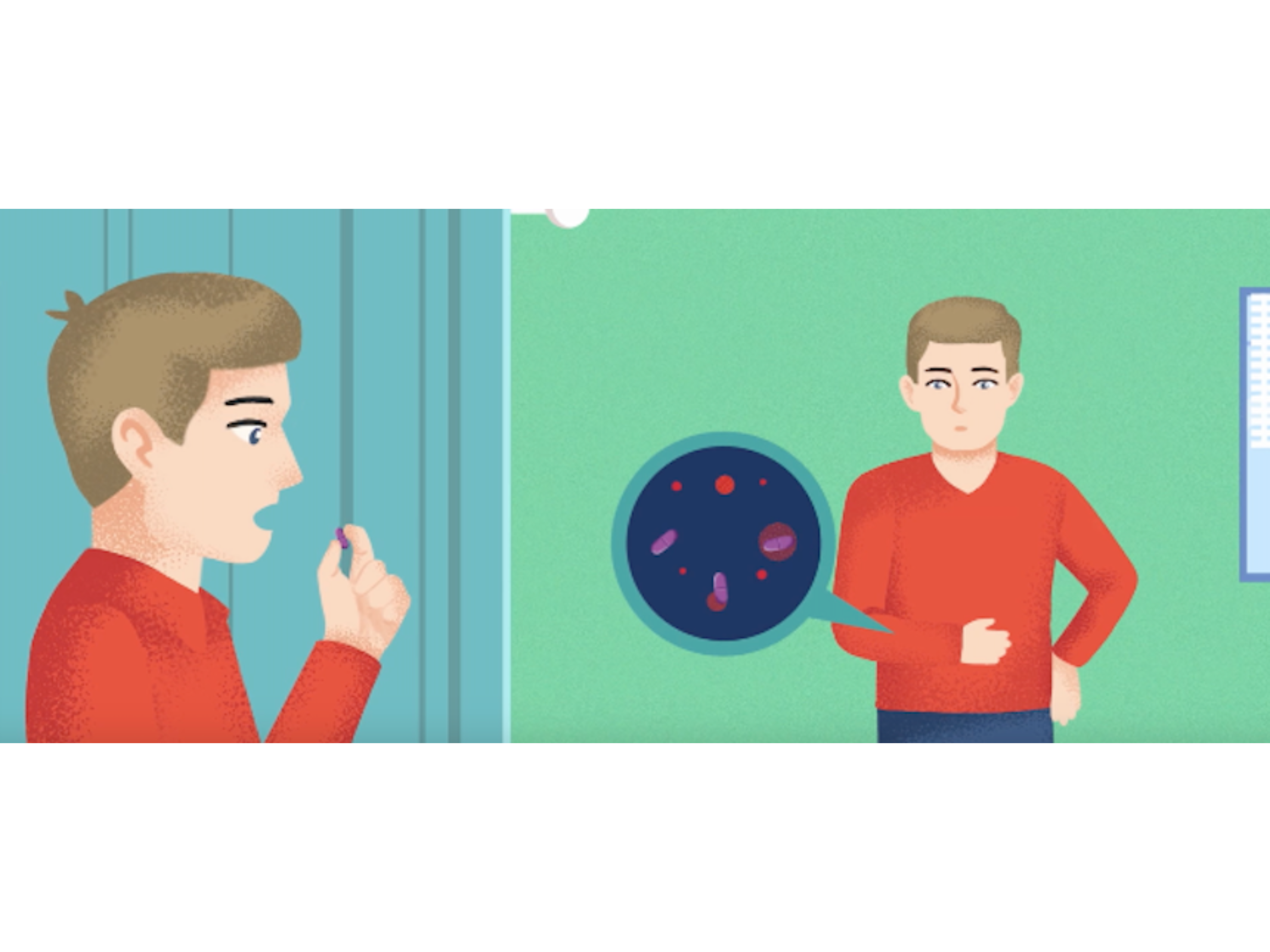 animated man taking antibiotics2
