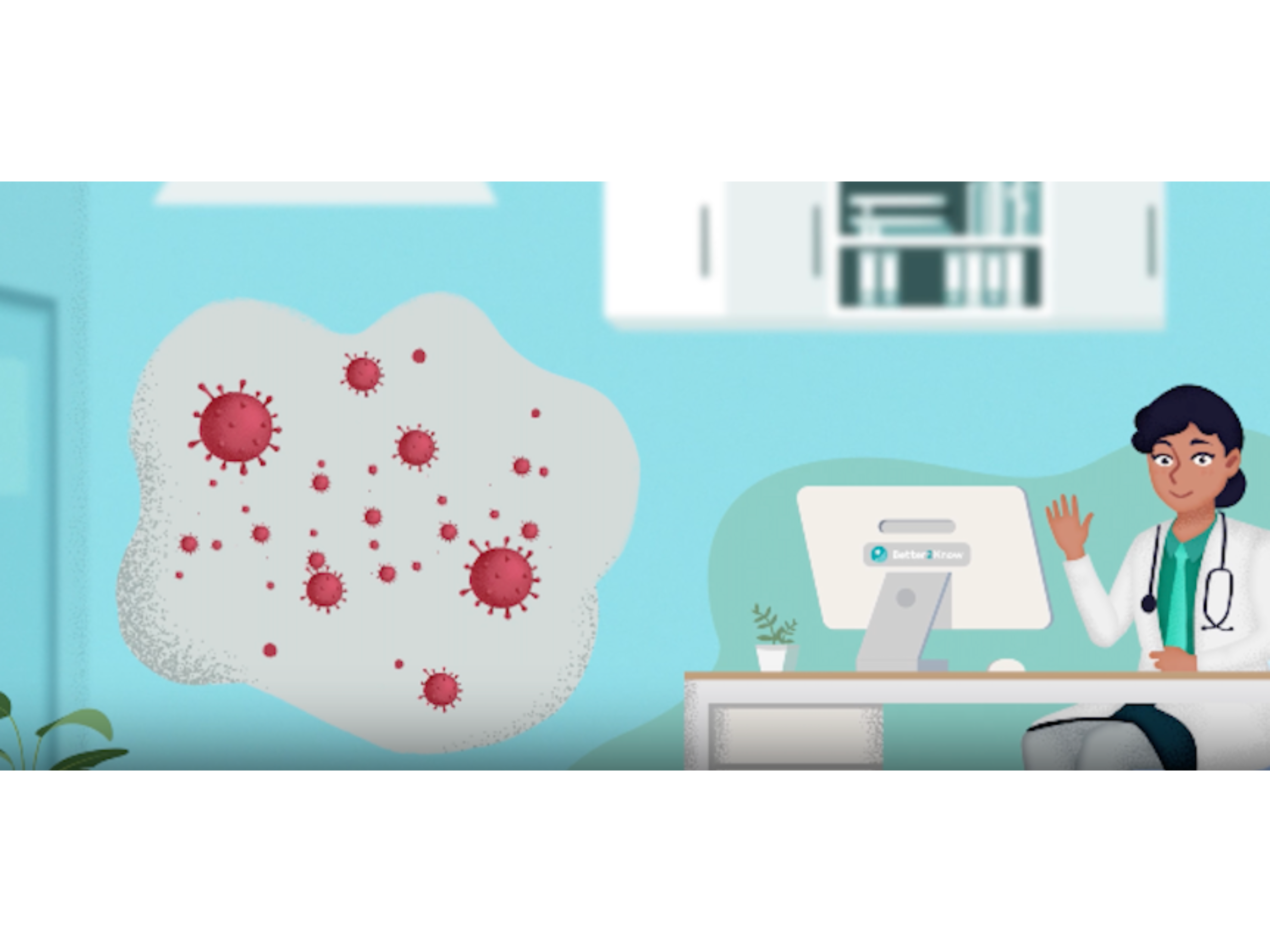 animated doctor showing infection 2