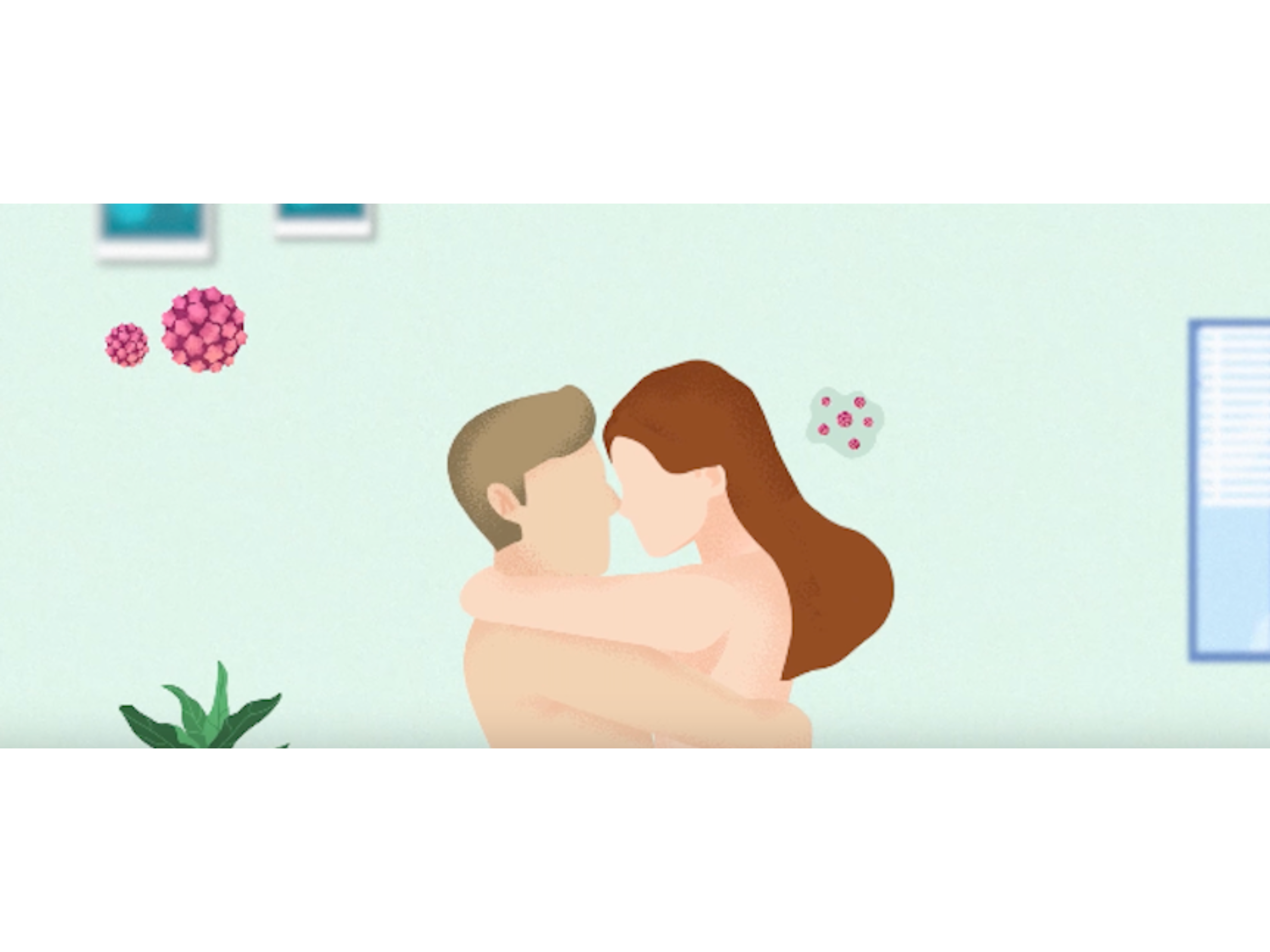animated couple kissing