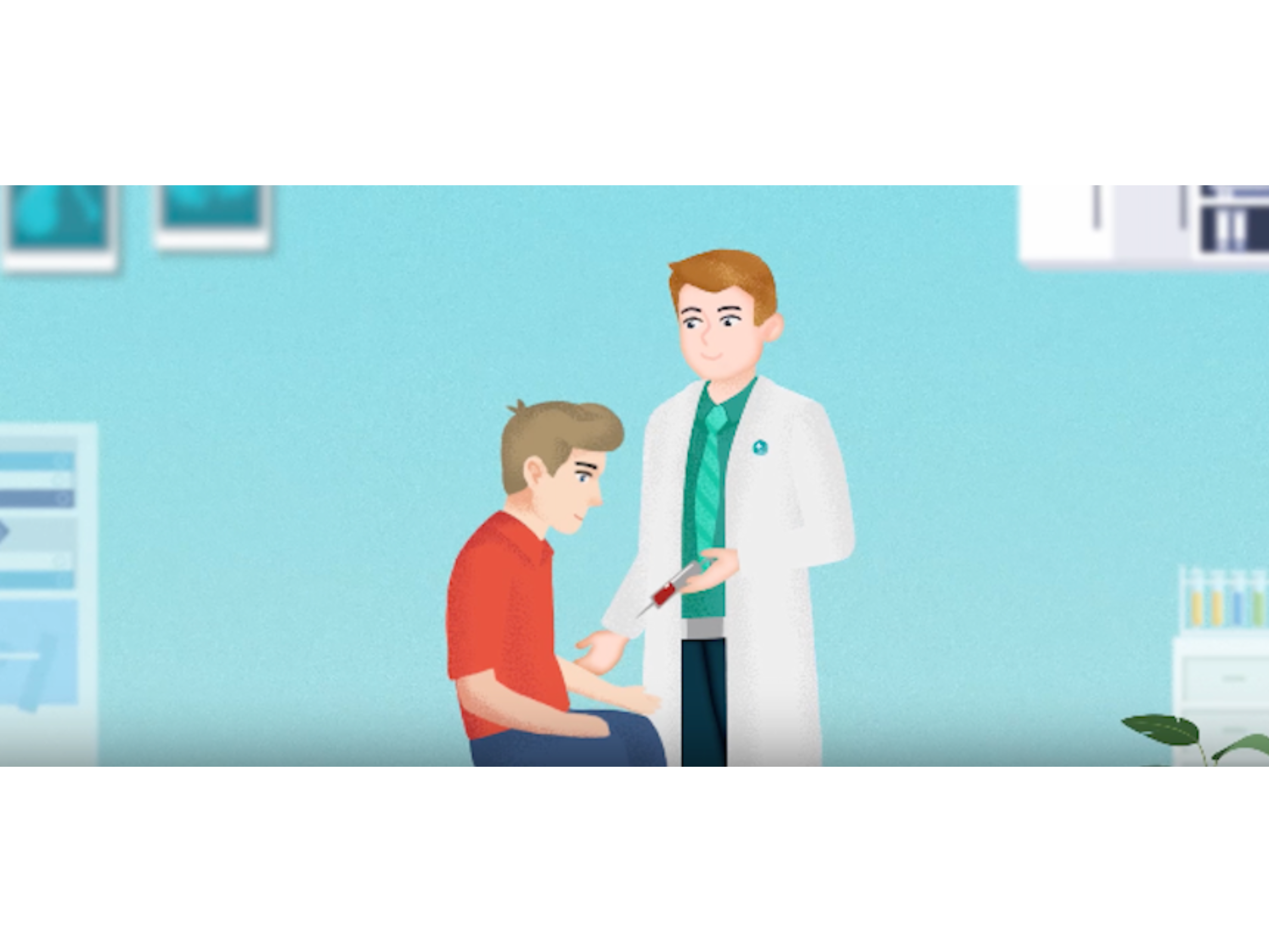 animated doctor and patient getting injection