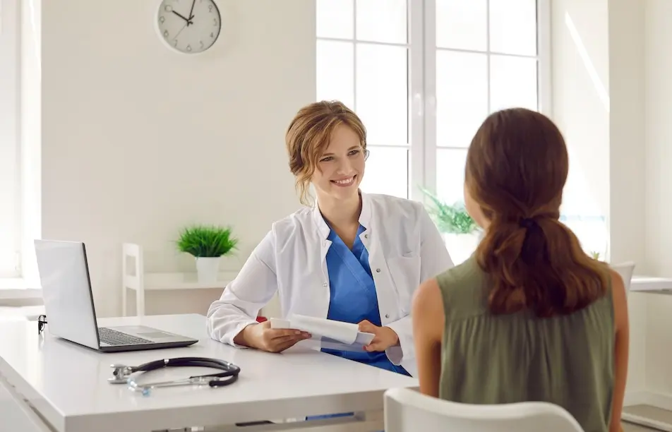 Doctor and patient consultation