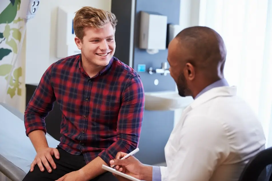Male patient consultation