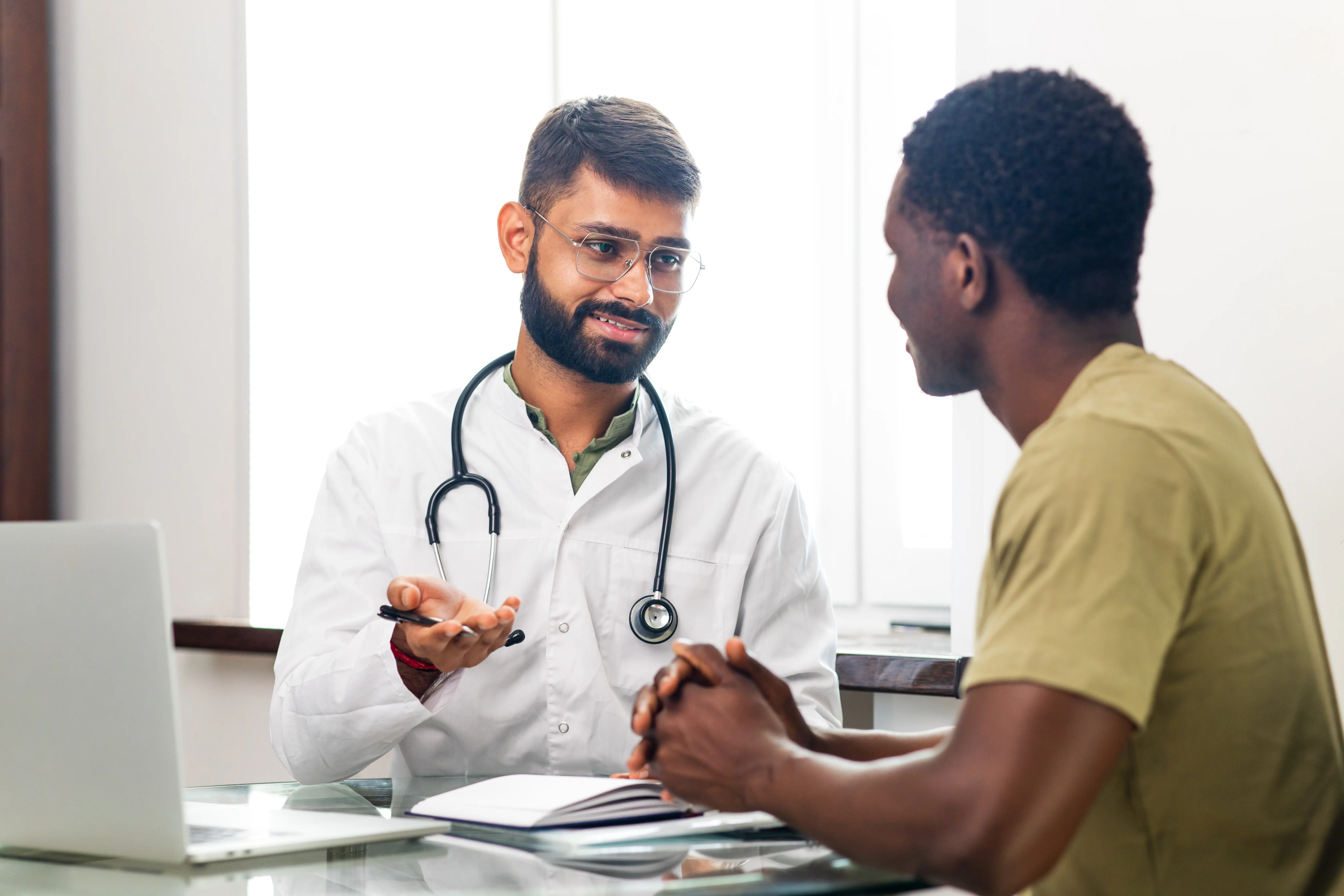 Patient consultation with a doctor